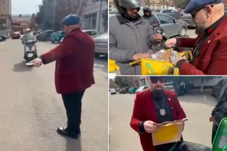 Piedone a oprit în trafic livratorii de mâncare și i-a controlat în genți. ...